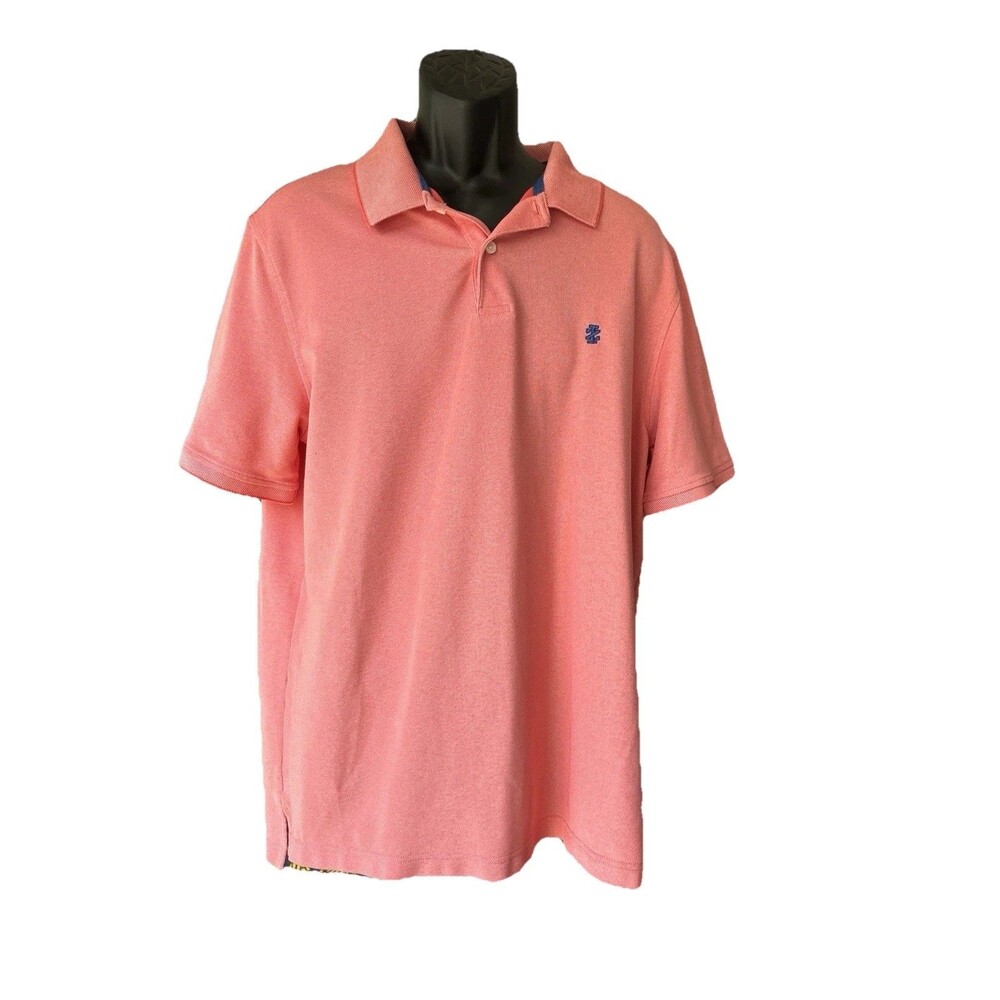 IZOD Advantage Performance Stretch Golf Polo XL Coral Shirt Short Sleeve